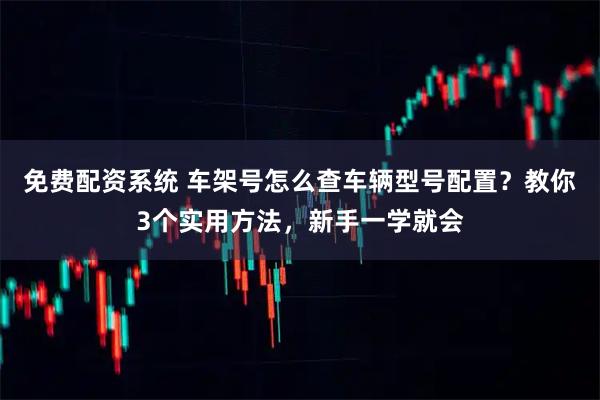 免费配资系统 车架号怎么查车辆型号配置？教你3个实用方法，新手一学就会